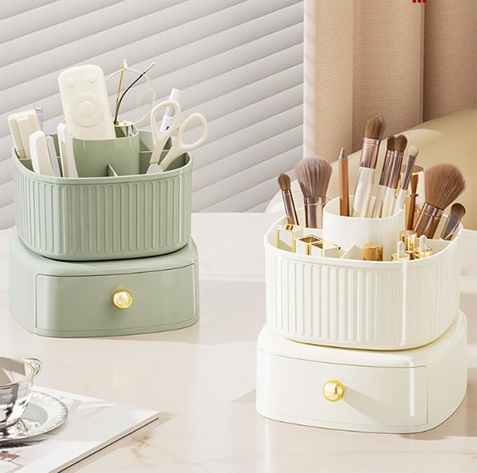 Makeup Organizer for Vanity, 360°Rotating Makeup Brush Storage Case - Image 6