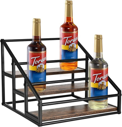 Coffee Syrup Rack Organizer, 3-Tier 12 Bottles Syrup Rack by Unknown