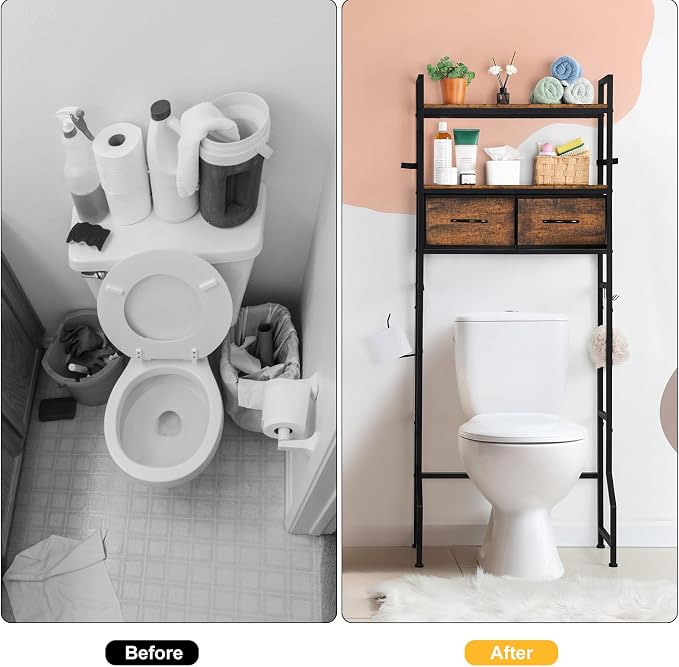 YBING Over The Toilet Bathroom Storage Cabinet - Image 7