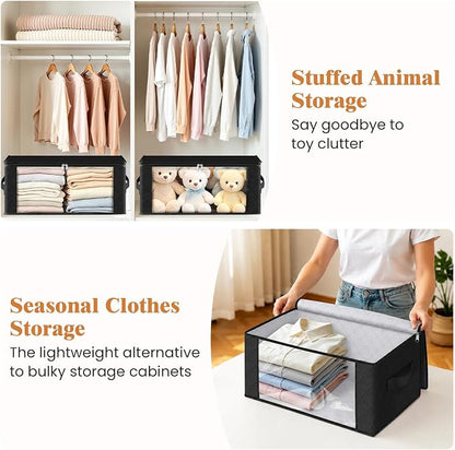 Fab totes 35L Closet Organizers and Storage, Foldable Under Bed Storage - Image 4
