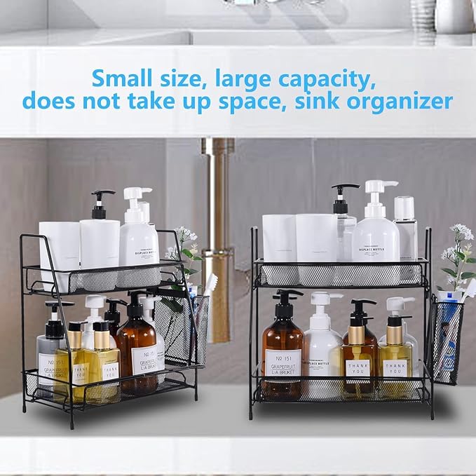LEMIKKLE Countertop Organizer for Bathroom, Bedroom & Kitchen Counter Shelf - Image 2