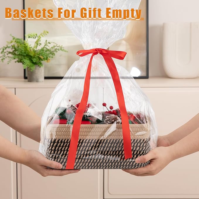 OIAHOMY 4 Pack Storage Baskets for Organizing, Small Bins for Shelves, Cute - Image 5