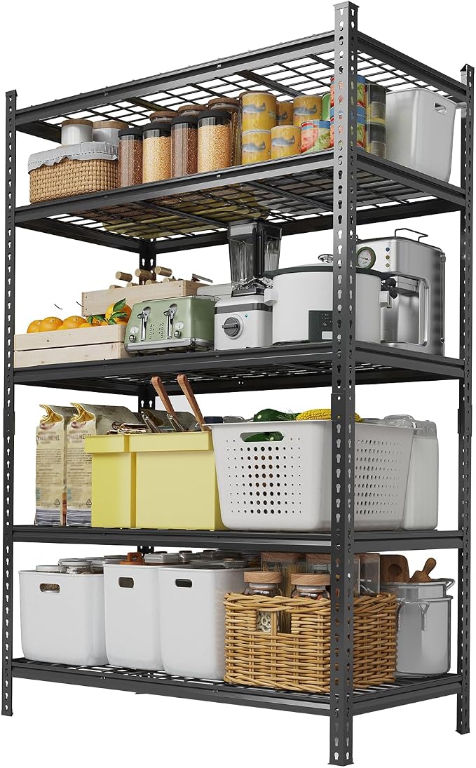 Garage Shelving 2200 LBS Storage Shelves Adjustable Metal Shelving Unit Heavy - Image 9