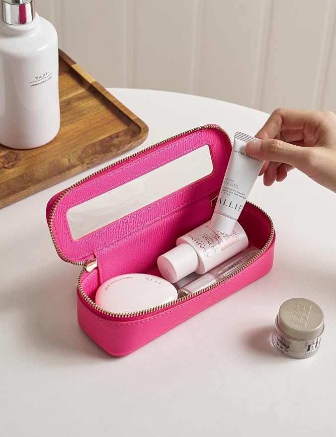 Popvibe Clear Makeup Bag Travel Cosmetic Case Transparent Toiletry Bag - Image 2