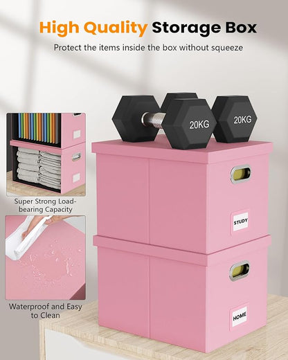 2 Pack File Storage Organizer Box, Filing Box, Portable File Box - Image 4
