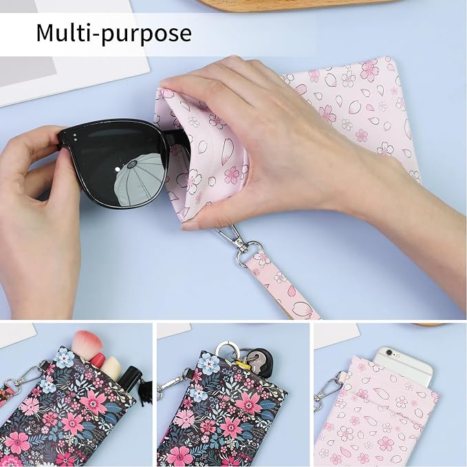 Double Eyeglass Case Soft Dual Glasses Case - Image 5