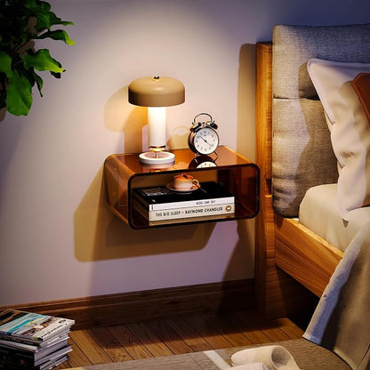 Acrylic Floating Nightstand, Bedside Table, Nightstand Shelf Wall Mounted - Image 9