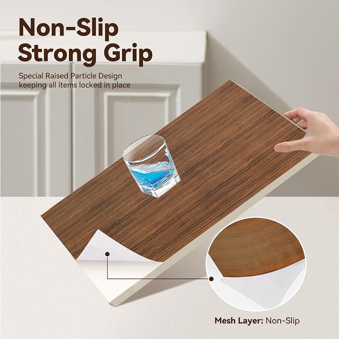 Drawer Shelf Liner for Kitchen Cabinets, Non Adhesive Slip Resistant Shelf - Image 3