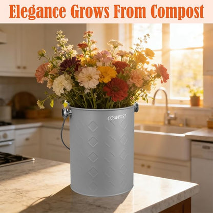 AOSION Countertop Compost Bin Kitchen, Odorless Indoor Compost Bin - Image 2