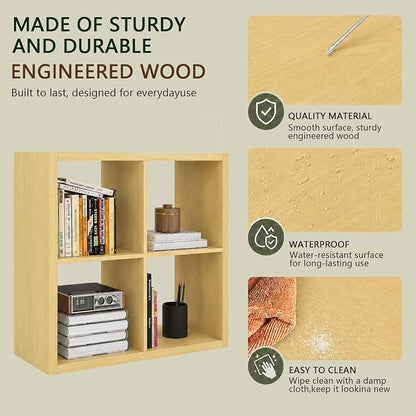 CTESNE【Wooden 4 Cube Storage Organizer Shelf - Image 4
