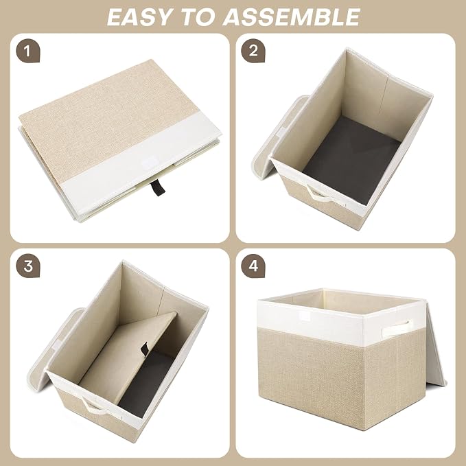 Bagnizer Large 42 Quarts Fabric Storage Bins - Image 5