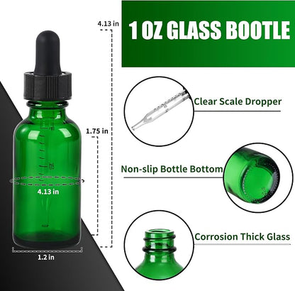 24 Pcs, 1oz Glass Dropper Bottle, Leakproof Tincture Bottles - Image 2