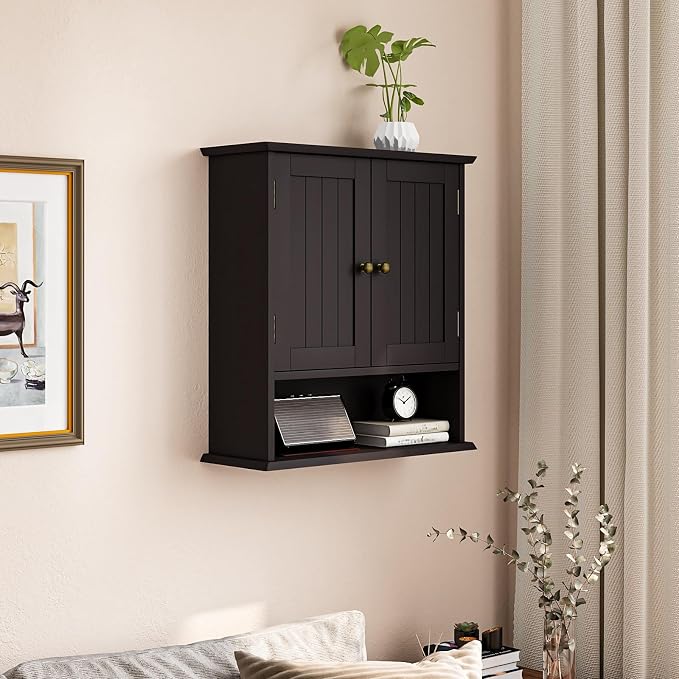 Smuxee Brown Bathroom Cabinet Wall Mounted, Small Medicine Cabinet - Image 9