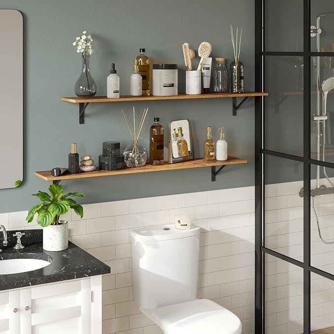 DINZI LVJ Long Wall Shelves, 55.1Inch Wall Mounted Shelves, Extra Large - Image 4