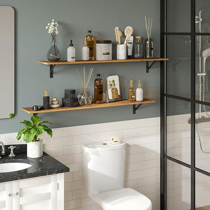 DINZI LVJ Long Wall Shelves, 55.1Inch Wall Mounted Shelves, Extra Large - Image 4