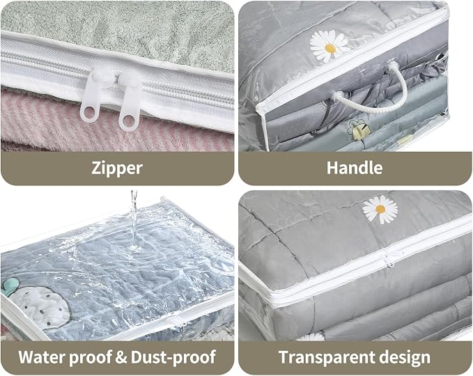 10 PCS Clear Zippered Storage Bags - Image 3