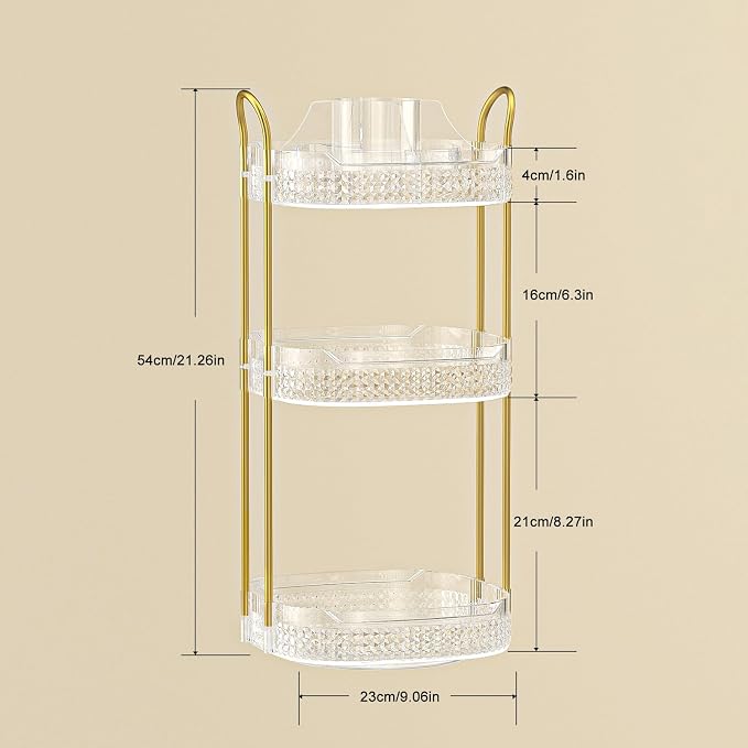Rotating Makeup Organizer for Vanity 3 Tier, Perfume Organizer - Image 4