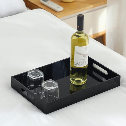 Black Oversize Acrylic Serving Tray - Image 3