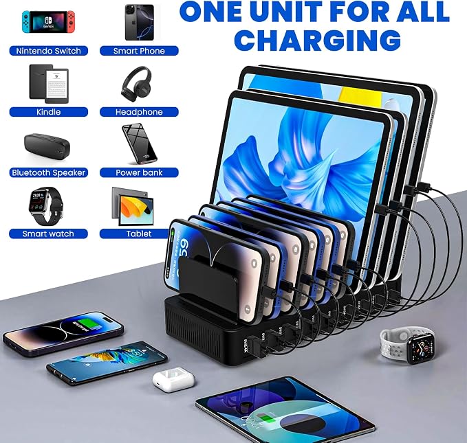 Charging Station for Multiple Devices, 100W 10 Ports Charging Dock - Image 5