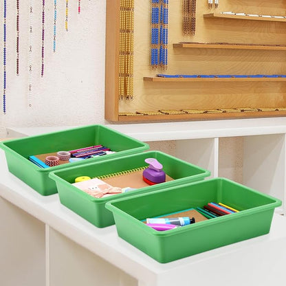 Hoteam 10 Pcs Flat Storage Organizer Tray Bin Paper Tray - Image 7