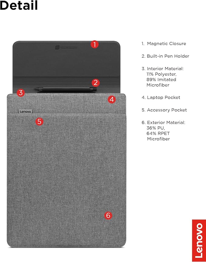 Lenovo Slim Laptop Sleeve 16 Inch Notebook/Tablet - Image 6