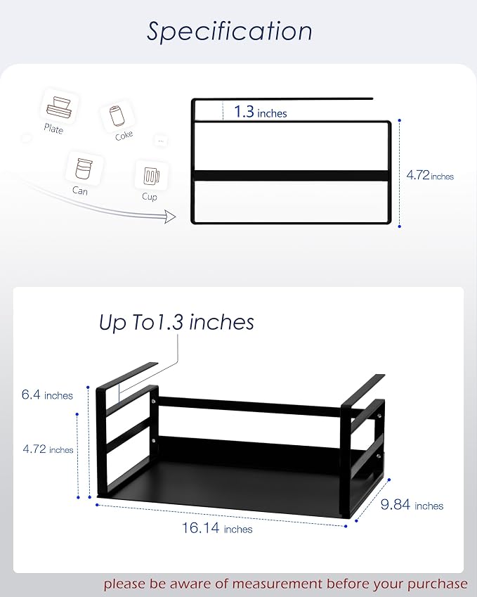 Nxconsu 2Pack Under Shelf Storage Basket Organizer Hanging Holder - Image 2