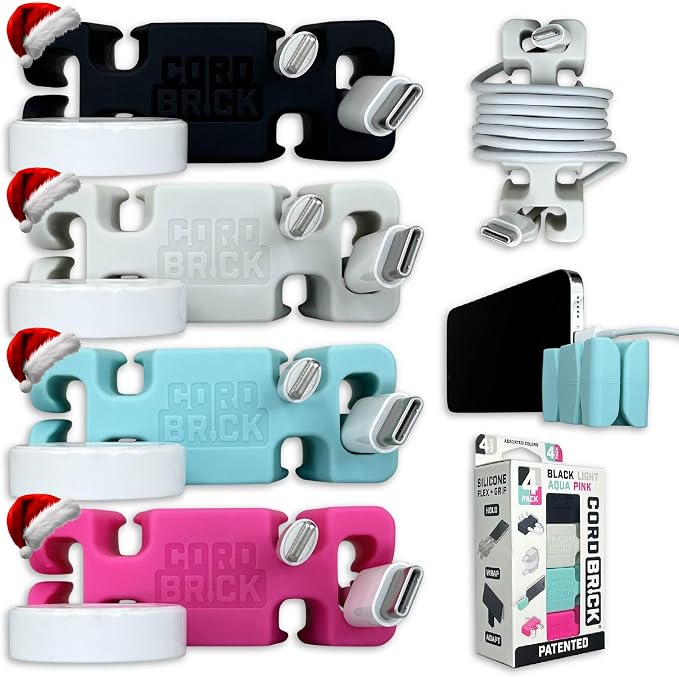 CordBrick 4pk Weighted Cord Holder by CordBrick
