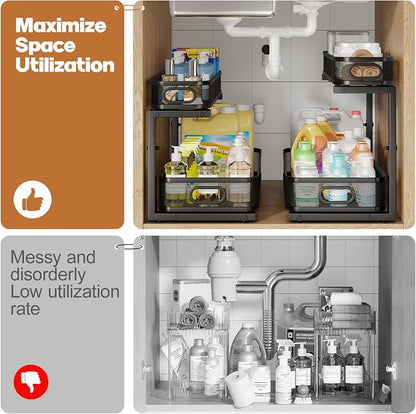 2 Pack 21.3IN-Depth Under Sink Organizer - Image 5