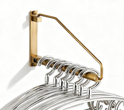 Folding Wall Mounted Clothes Hanger Rack Clothes Hook Solid Brass by NEWRAIN