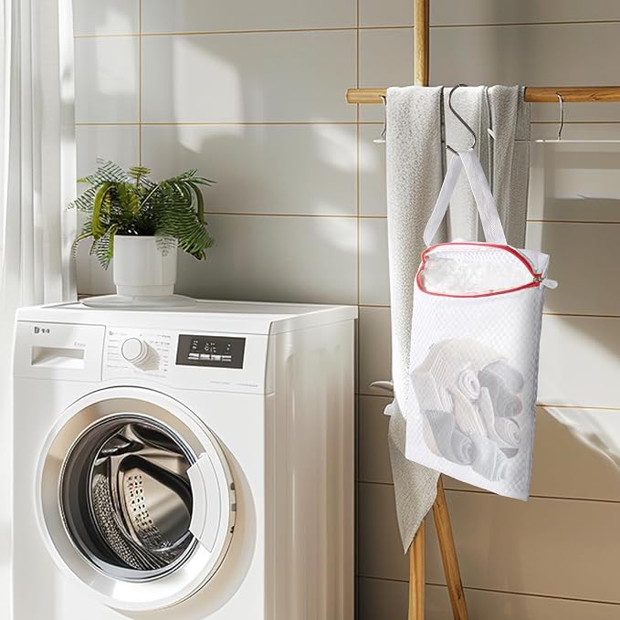 3 PACK Hanging Mesh Laundry Bags - Image 9