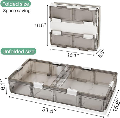 Kitstorack Plastic Under Bed Storage Containers, 2 Pack Underbed Storage - Image 3