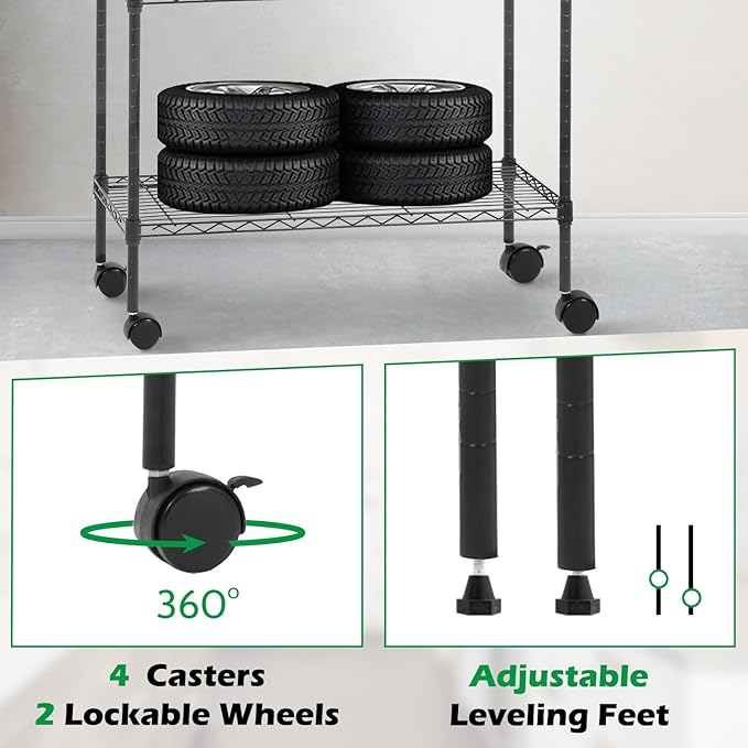 BestOffice 14"x30"x60" Commercial Storage Shelves Heavy Duty Shelving 5 Tier - Image 4