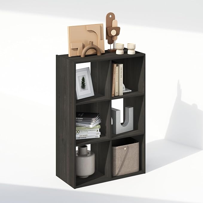 Furinno PELLI Book Shelf, 6-Cube Bookshelf, Cube Storage Organizer Bookcase - Image 5