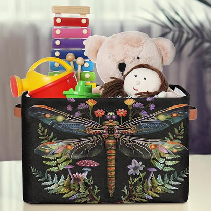 Pardick Basket Storage Bins Animal Dragonfly Rectangle Cube Basket Box Kids - Image 3