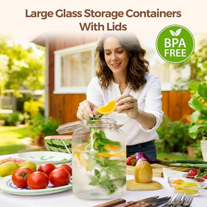 ComSaf Rice Container 5L, Flour Sugar Storage Containers, Glass Jars - Image 5