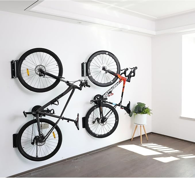 PHUNAYA All Metal Bike Wall Mount Vertical, Swivel Bike Hangers - Image 5