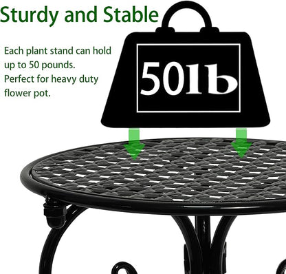 NAKUPE 4-Pack Metal Plant Stand - Image 3