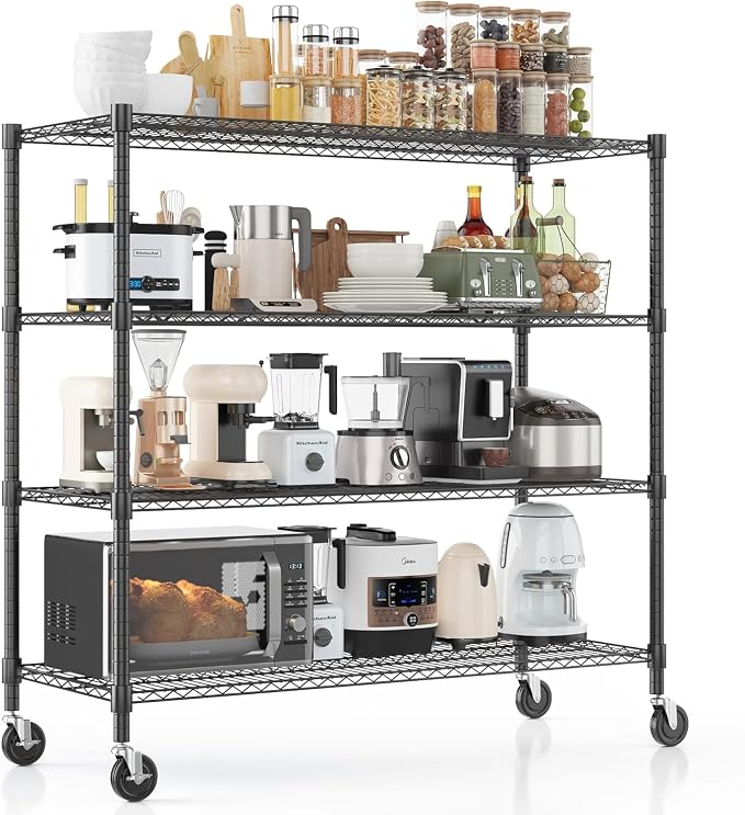 Xcity Storage Shelves, 4 Tier Heavy Duty Metal Shelving Unit by Unknown