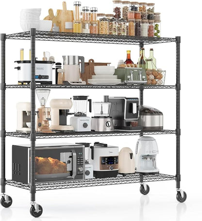 Xcity Storage Shelves, 4 Tier Heavy Duty Metal Shelving Unit by Unknown