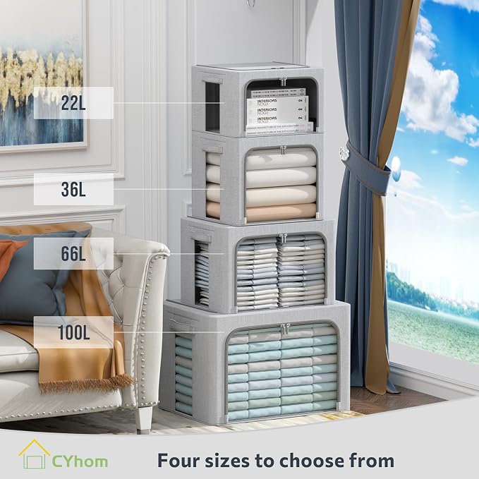 CYhom 3Pack Foldable Storage Bins - Image 3