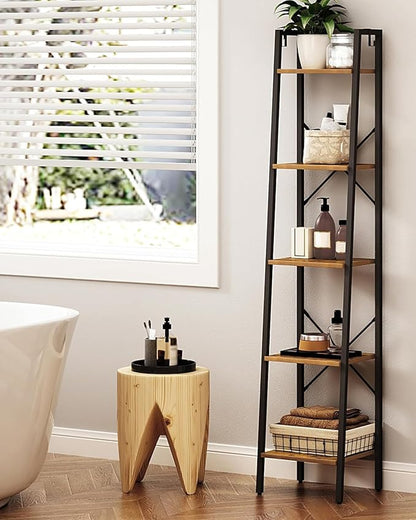 Hzuaneri Ladder Shelf, Freestanding Corner Storage Shelf | Bookcase - Image 5