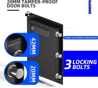 XDeer Biometric Safe Box, Quick-Access Security Safe Box - Image 6