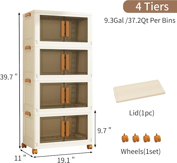 Plastic Stackable Storage Bins - Image 2