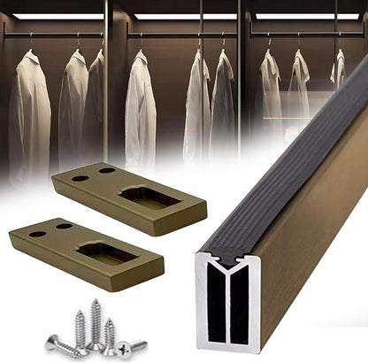 Square Closet Rods-Cuttable, Removable-Heavy Duty Black Wardrobe Rods and by Unknown
