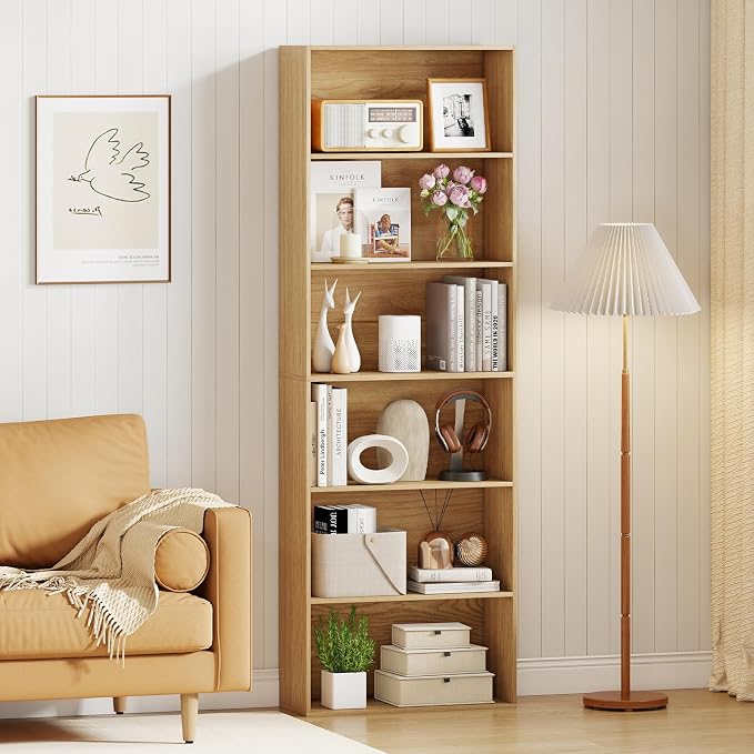 Giantex 6-Tier Bookcase, Freestanding Storage Organizer w/Open Shelves - Image 9