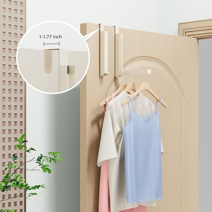 BAKON Over The Door Hanger Folding Clothes Drying Rack, Folding Hanging Coat - Image 2