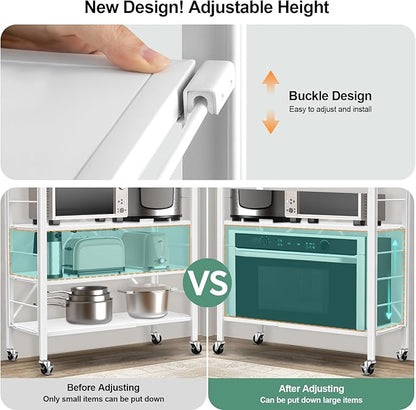Himix 5 Tier Foldable Storage Shelves, Expandable Folding Pantry Shelf - Image 4