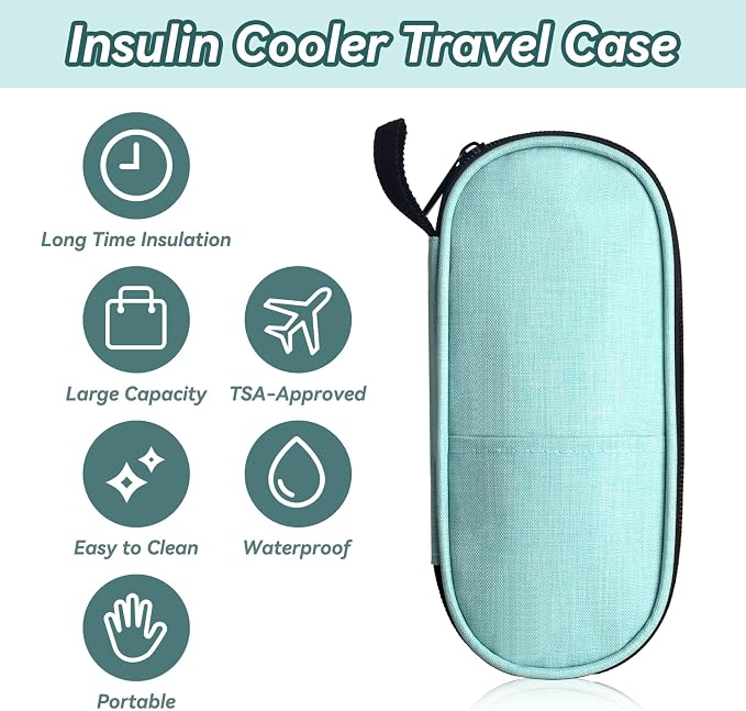 Insulin Cooler Travel Case, Medication Diabetic Cool Organizer Bag - Image 7