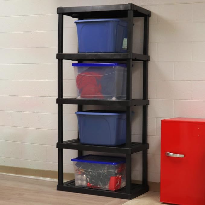 Koolatron Oskar Small Interlocking Shelving Unit, Tool-Free Assembly, Heavy - Image 2