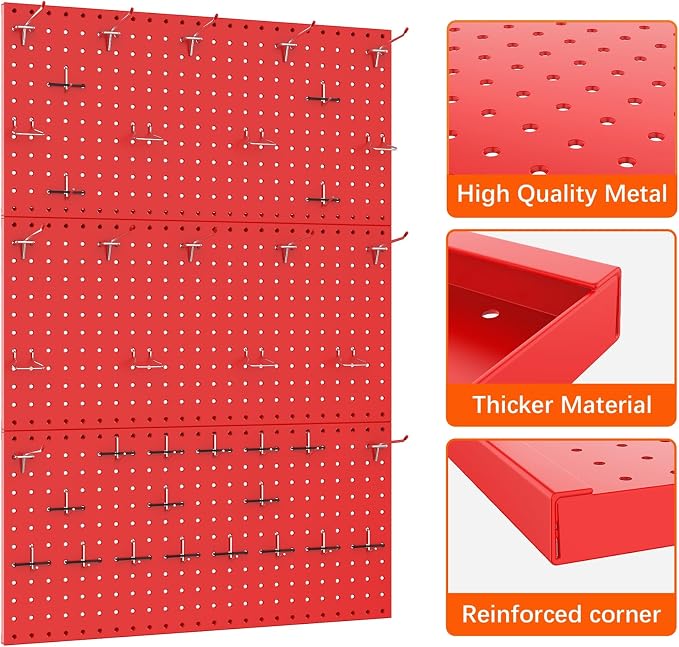 TORACK 3 PCS Metal Pegboard Panels - Image 5